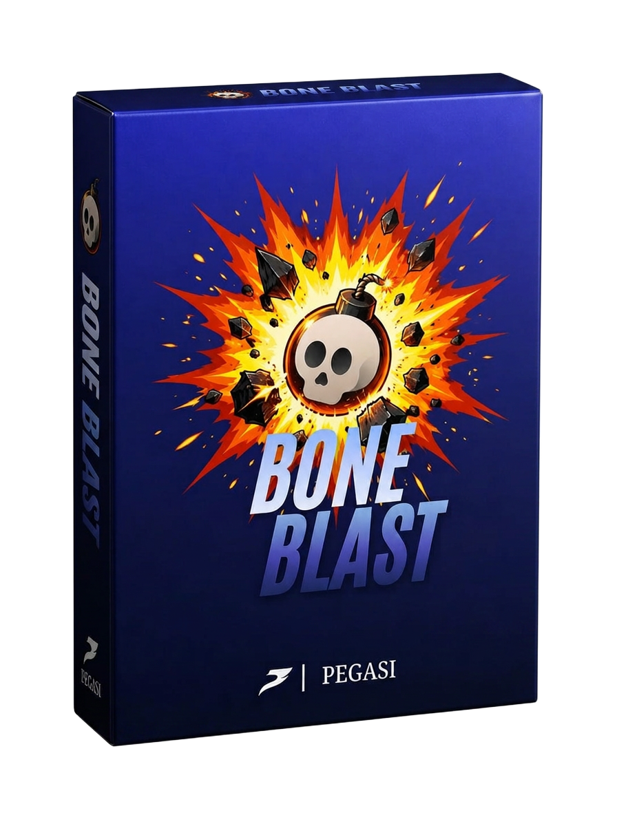 Bone Blast party card game box by Pegasi BD